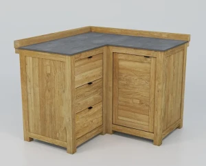 Kuchnia teakowa Saragossa narożna