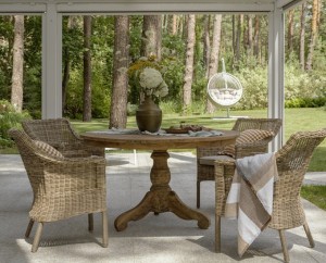 Stół okrągły teak Saragossa