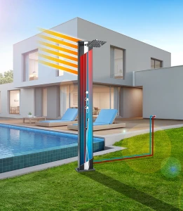 Prysznic ogrodowy DADA 40l z ciepłą wodą