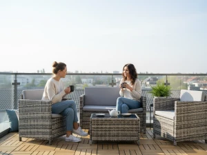 Komplet ogrodowy CALMO (technorattan)