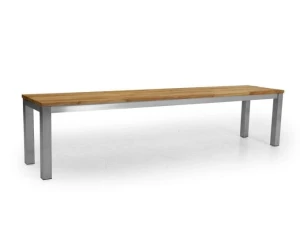 Ławka ogrodowa BERLIN teak-stal nierdzewna