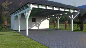 Wiata garażowa z pomieszczeniem ANNA MAX (580x700 cm)