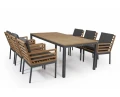 Zestaw obiadowy Zalongo teak aluminium