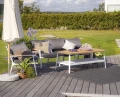 Stolik prostokątny Olivet teak-aluminium
