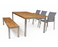 Krzesło ogrodowe BERLIN teak-stal nierdzewna