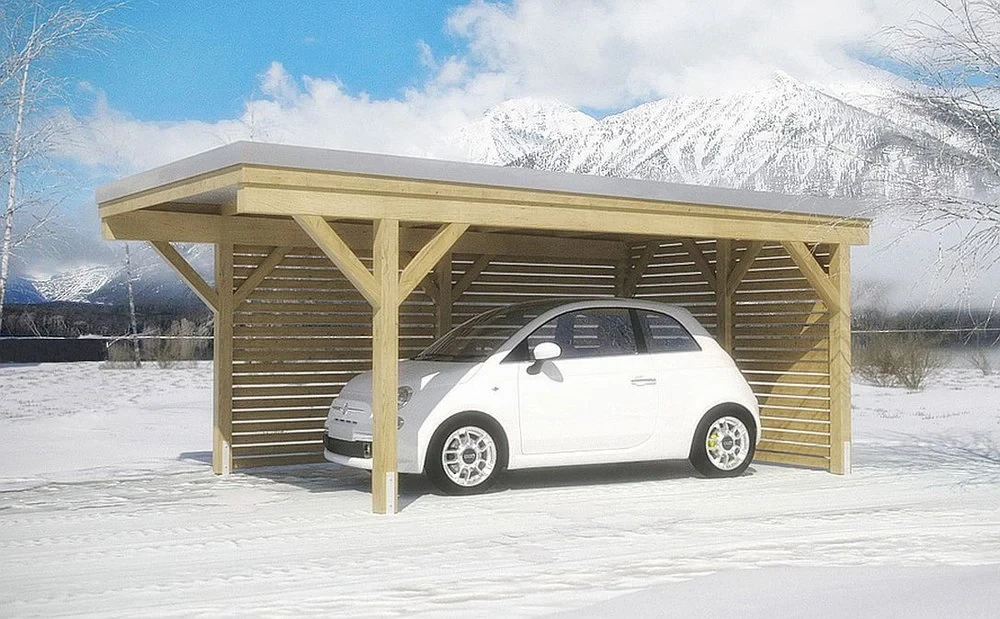 Wiata garażowa drewniana MONUMENTO