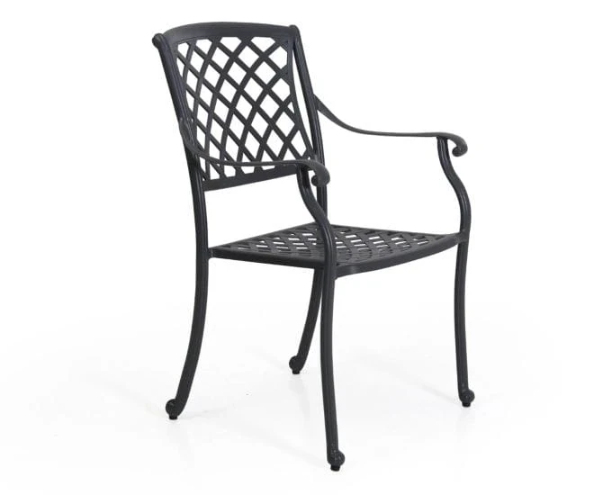 Aluminiowe krzesło z podłokietnikami Vichy