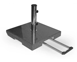 Czarna, kwadratowa podstawa pod parasol (granit, 40 kg)