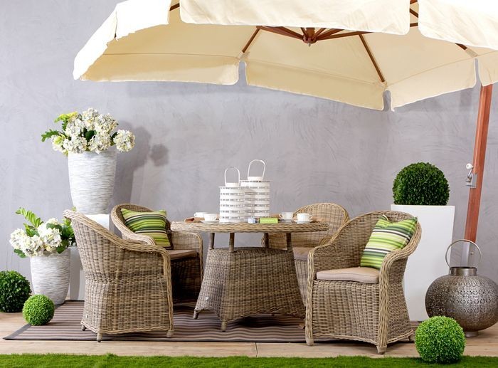 komplet ogrodowy z technorattanu Porto