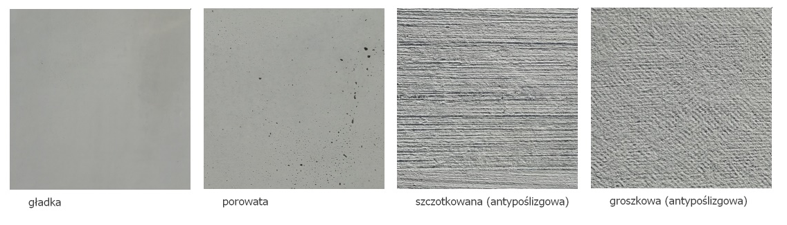 Dostępna faktura płyty betonowej