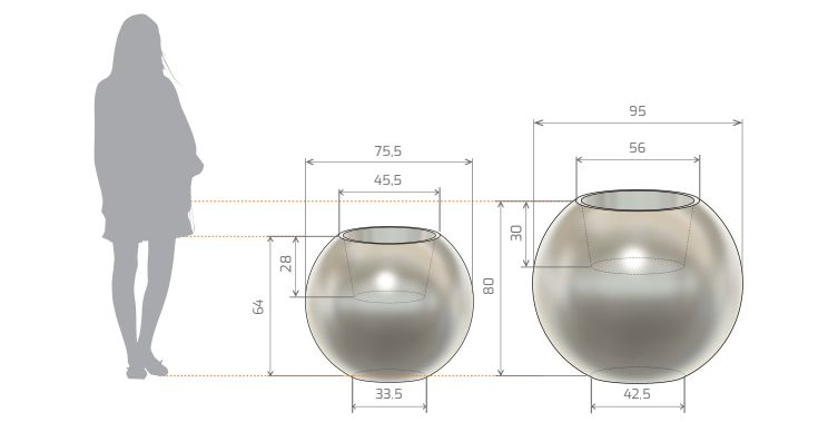 Wymiary donicy Jupiter Light