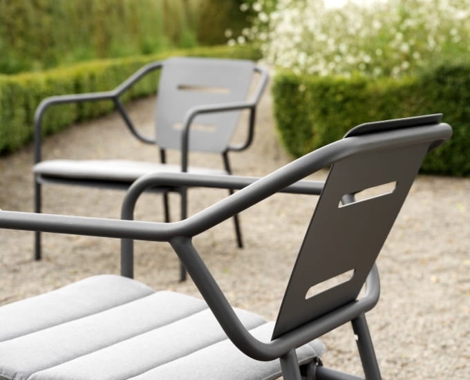 aluminiowy fotel Minto