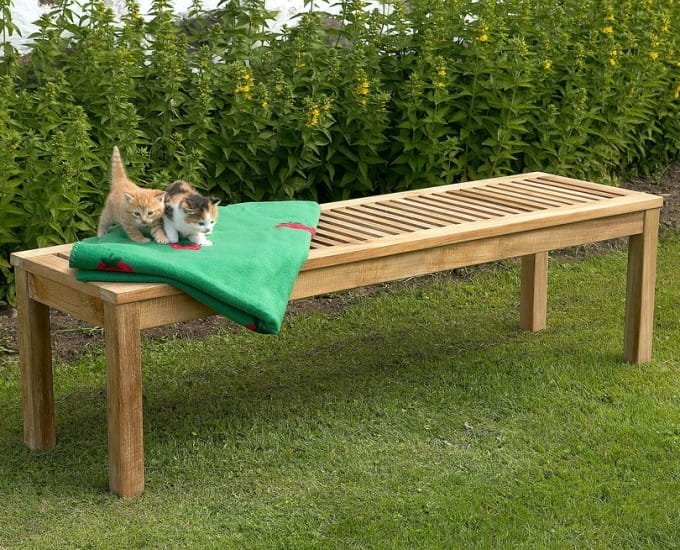 ławka ogrodowa z drewna teak