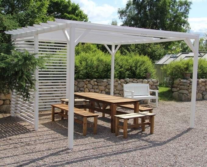 wiata pergola w kolorze białym