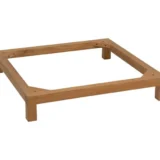 Niski stolik kawowy Fontana stal teak – zdjęcie 7