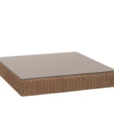 Niski stolik kawowy Fontana stal teak – zdjęcie 9