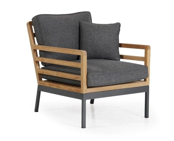 Fotel aluminium teak ZALONGO